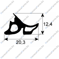 3786617 Уплотнитель дверной профиль 2480 Д 1485мм Кол-во в уп-вке 1 подходит для CONVOTHERM серия P3